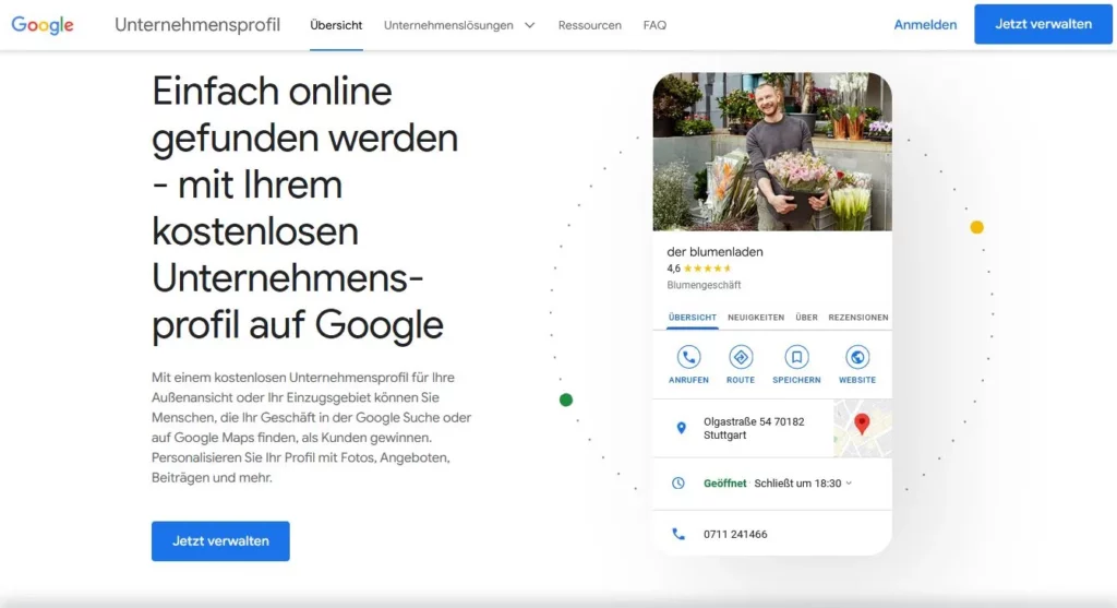 Google MyBusiness Startseite